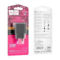 Сетевое З/У HOCO CS13A Type-C 3.0A 20W PD,QC черный (1/28/168)