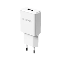 Сетевое З/У Космос USB 2.1A 12W белый (1/40/80)