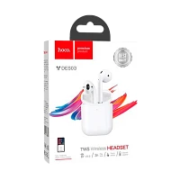 Наушники вставные HOCO DES03 bluetooth 5.0 с микр. белый