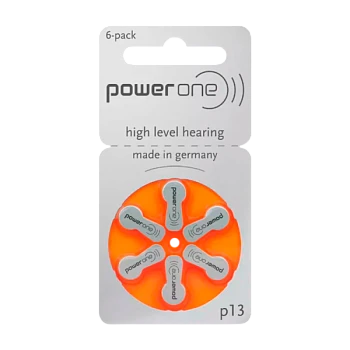 Батарейка PowerOne ZA13 BL6 Zinc Air 1.45V (6/60/300)