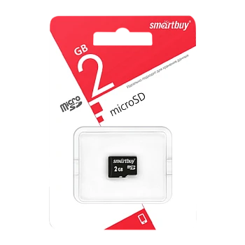 Карта памяти microSD Smartbuy 2GB Class4 10 МБ/сек без адаптера