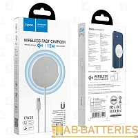 Беспроводное З/У HOCO CW28 15W MagSafe с кабелем Type-C белый (1/22/220)