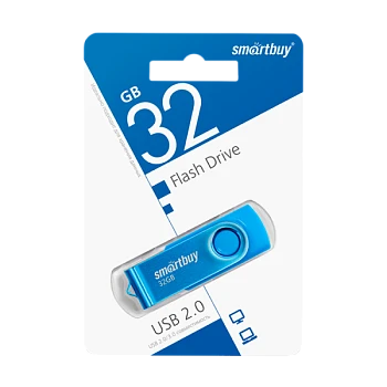 Флеш-накопитель Smartbuy Twist 32GB USB2.0 пластик синий