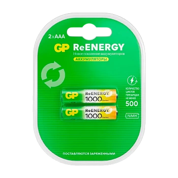 Аккумулятор бытовой GP HR03 AAA BL2 NI-MH 1000mAh в пластиковой упаковке клемшел (2/20/200)