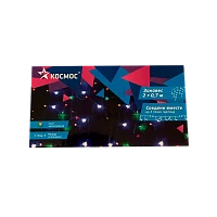 Гирлянда Космос "Бахрома" 100LED 2x0.7м схема нитей 4/8/6/7 мульти (1/24)