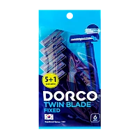 Бритва одноразовая DORCO "TWIN BLADE FIXED" 2 лезвия 5+1шт. (1/24)