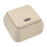 Выключатель Makel Light Siva Ustu 1-клав.10A пластик накладной кремовый 45221 (1/10)