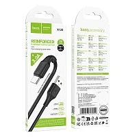 Кабель HOCO X120 USB (m)-Type-C (m) 1м 3.0A ПВХ черный