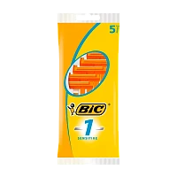 Бритва одноразовая BIC "БИК 1 Sensitive" 1 лезвие 5шт. (1/40)