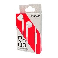 Наушники внутриканальные Smartbuy S6 с микр. белый (1/100)