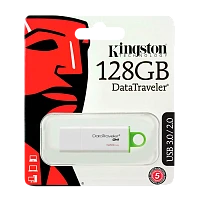 Флеш-накопитель Kingston DataTraveler G4 128GB USB3.0 пластик белый зеленый