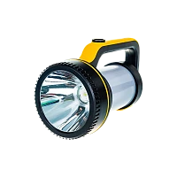 Фонарь туристический Космос 2007W 7W 1LED от аккумулятора 3 режима черный оранжевый (1/16)