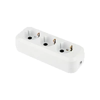 Колодка Toker 3R 3гн с/з белый индивидуальная упаковка (1/50)