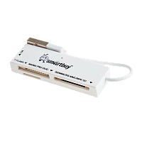 Картридер Smartbuy 717 USB2.0 SD/microSD/MS/M2 белый