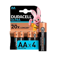 Батарейка Duracell ULTRA POWER LR6 AA BL4 Alkaline 1.5V (4/80/33440)