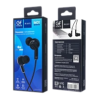 Наушники внутриканальные GFPower M01 с микр. черный (1/200)
