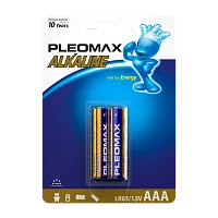 Батарейка Pleomax LR03 AAA BL2 Alkaline 1.5V (2/20/400/19200)