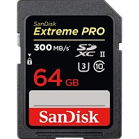 Карта памяти SD SanDisk Extreme Pro 64GB Class10 UHS-II (U3) 300 МБ/сек