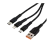 *Кабель GoPower GP05-3-1 USB (m)-2хType-C/Lightning/microUSB (m) черный (1/200/800) 