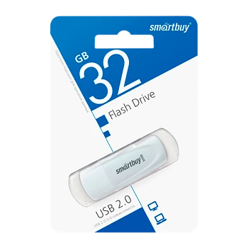 Флеш-накопитель Smartbuy Scout 32GB USB2.0 пластик белый