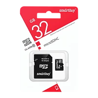 Карта памяти microSD Smartbuy 32GB Class10 10 МБ/сек с адаптером