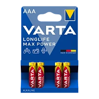Батарейка Varta LONGLIFE MAX POWER (MAX TECH) LR03 AAA BL4 Alkaline 1.5V (4703) (4/40/200)