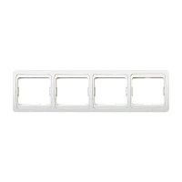 Рамка Smartbuy 4-местная горизонтальная белая "Марс"