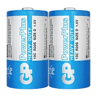 Батарейка GP PowerPlus R20 D Shrink 2 Heavy Duty 1.5V (2/20/200) R