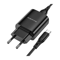 Сетевое З/У Borofone BN1 1USB 2.1A черный (1/35/140)