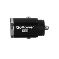 Автомобильное З/У GoPower GPQC12 1USB+1Type-C 22.5W Мини черный (1/100)
