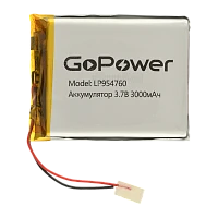Аккумулятор Li-Pol GoPower LP954760 PK1 3.7V 3000mAh с/з (1/10)