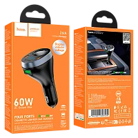 Автомобильное З/У HOCO Z61A 1USB+2Type-C 60W QC3.0 / PD3 черный