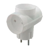 Разветвитель Vikey ТС.3 3р.Б/З 6A белый