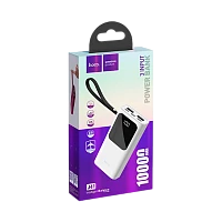 Внешний аккумулятор HOCO J41 10000mAh 2.0A 2USB/Lightning/Type-C белый (1/63)