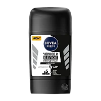Дезодорант мужской Nivea черное и белое Original стик 50мл (1/15)