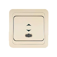 Выключатель Makel Mimoza 1-клав.10A пластик с индикатором проходной кремовый 25025