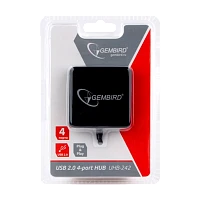 USB-Хаб Gembird UHB-242 4USB USB2.0 черный (1/60)