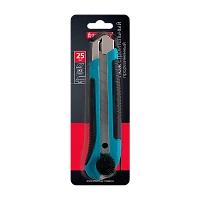 Нож строительный Smartbuy 25мм выдвижной обрезиненная рукоять голубой