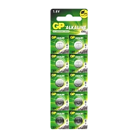Батарейка GP G10/LR1130/LR54/389A/189 BL10 Alkaline 1.5V отрывные (10/250/5000) R