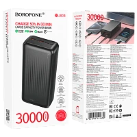 Внешний аккумулятор Borofone BJ80B 30000mAh 3.0A 22.5W 2USB+Type-C+microUSB PD,QC черный (1/30)