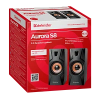 Колонки 2.0 Defender Aurora S8 8W Jack 3.5mm черный (1/20)