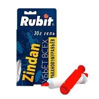 Гель от тараканов и муравьев Рубит Зиндан 30г шприц (1/25)