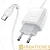 Сетевое З/У HOCO C72Q 1USB 2.4A 18W QC3.0 с кабелем Type-C белый (1/30/180)