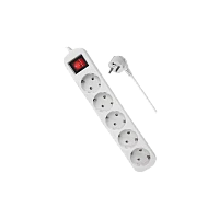 Удлинитель Defender S550 5р.С/З 10A 5.0м с выкл. белый (1/30)