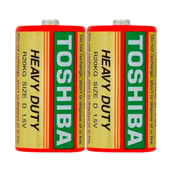 Батарейка Toshiba R20 D Shrink 2 Heavy Duty 1.5V (2/20/200)