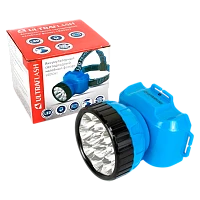 Фонарь налобный Ultraflash LED5361 4W 12LED от аккумулятора 2 режима синий (1/10/60)