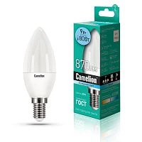 Лампа светодиодная Camelion C35 E14 9W 4000К 220V свеча матовая (1/10/100)