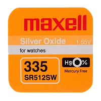 Батарейка Maxell 335 (SR512SW) BL1 Silver Oxide 1.55V 0%Hg (1/10/100)