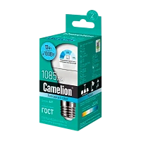 Лампа светодиодная Camelion A60 E27 13W 4500К 170-265V груша диммируемая матовая (1/10/100)