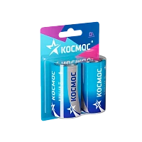 Батарейка Космос R20 D BL2 Zinc Carbon 1.5V (2/24/192)